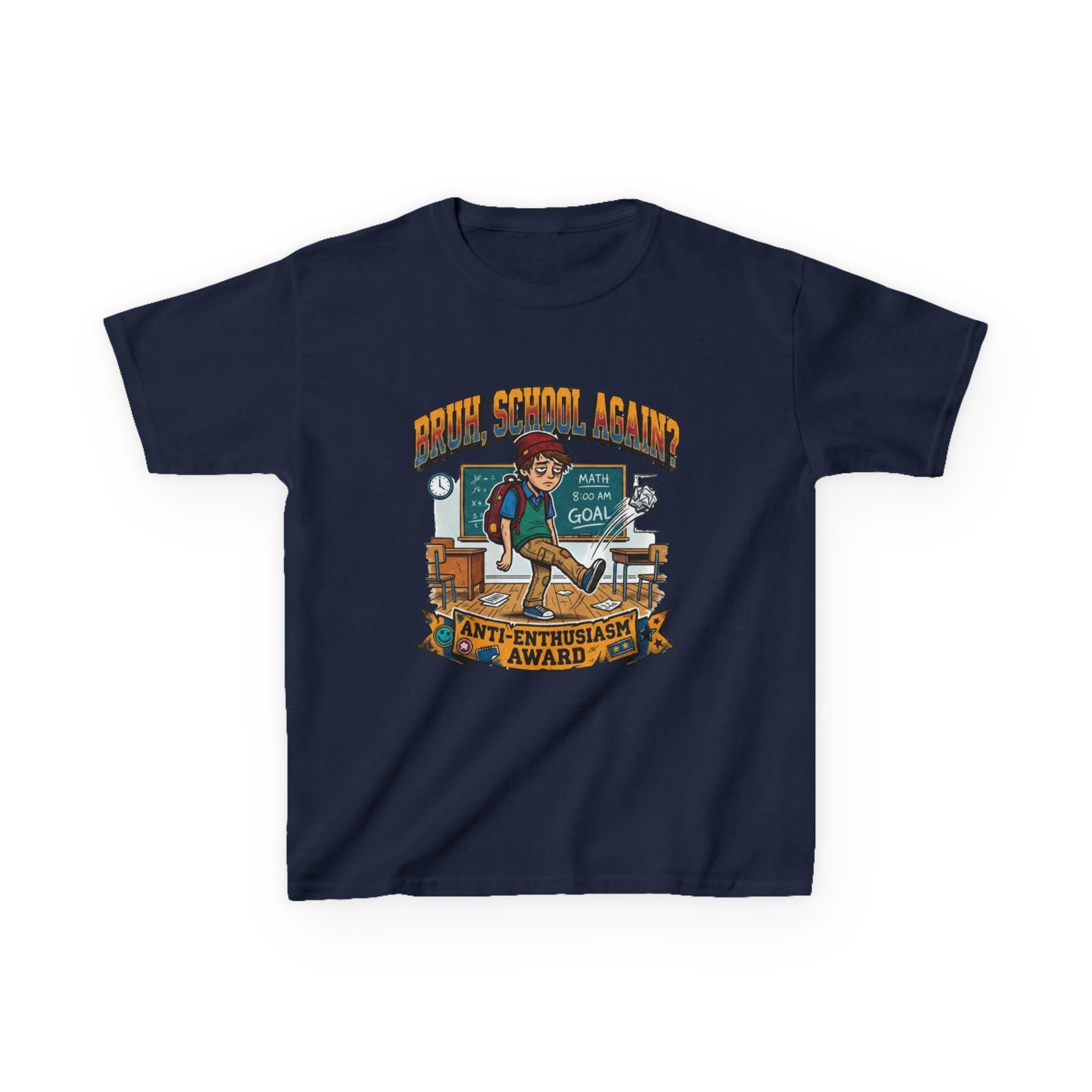 Kids Back to School 'Anti-Enthusiastic' T-Shirt  Sarcastic School Tee