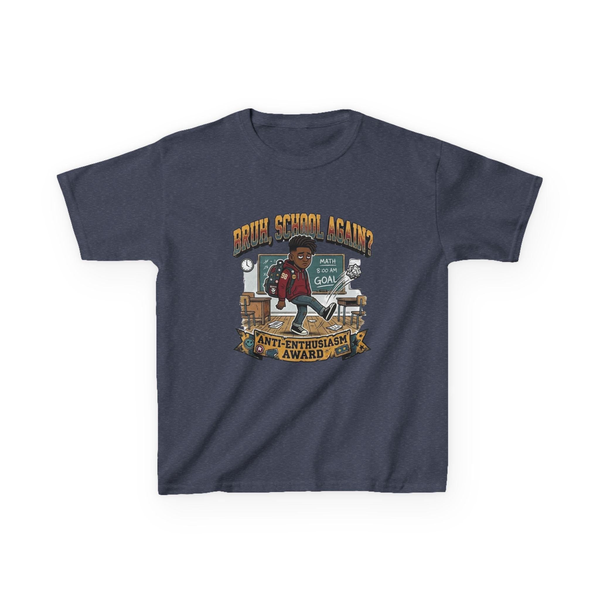 Kids Back to School 'Anti-Enthusiastic' T-Shirt  Sarcastic School Tee