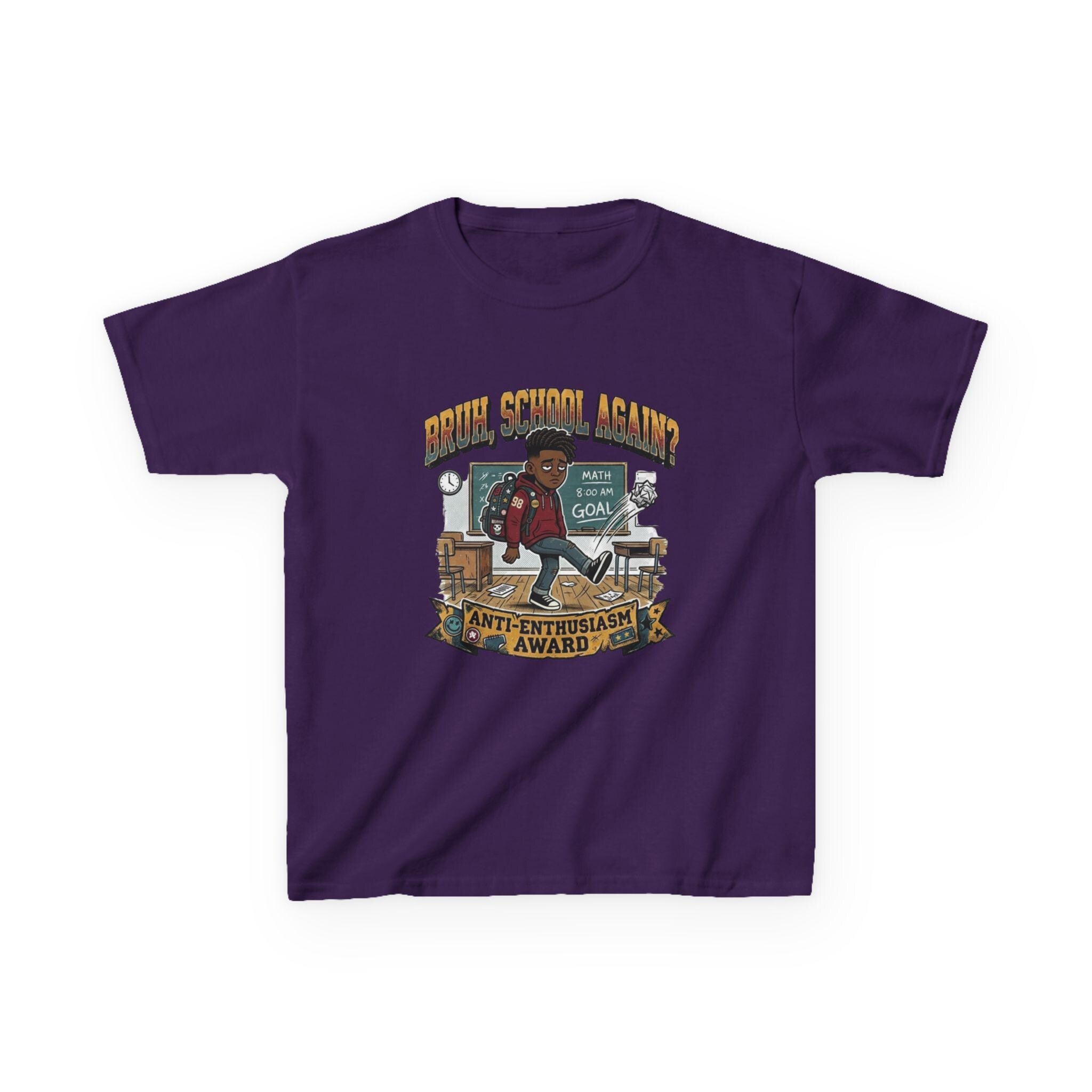 Kids Back to School 'Anti-Enthusiastic' T-Shirt  Sarcastic School Tee