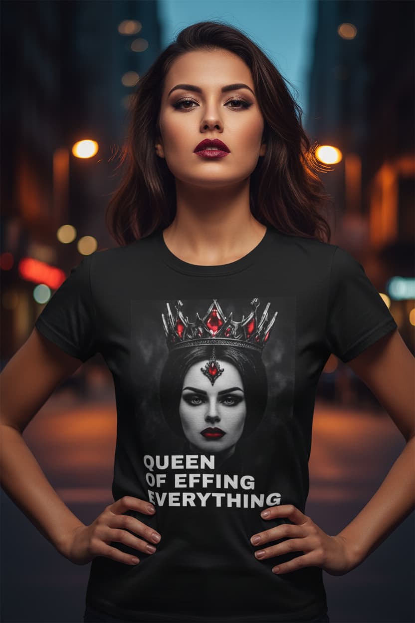 Queen of Effing Everything — Bold Crown Graphic Tee | Ring-Spun Cotton