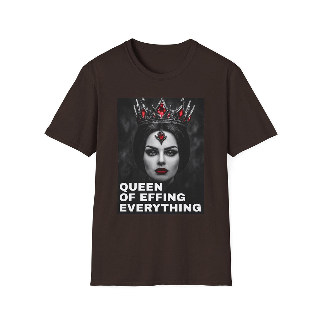 Queen of Effing Everything T-Shirt | Dark Gothic Crown Portrait