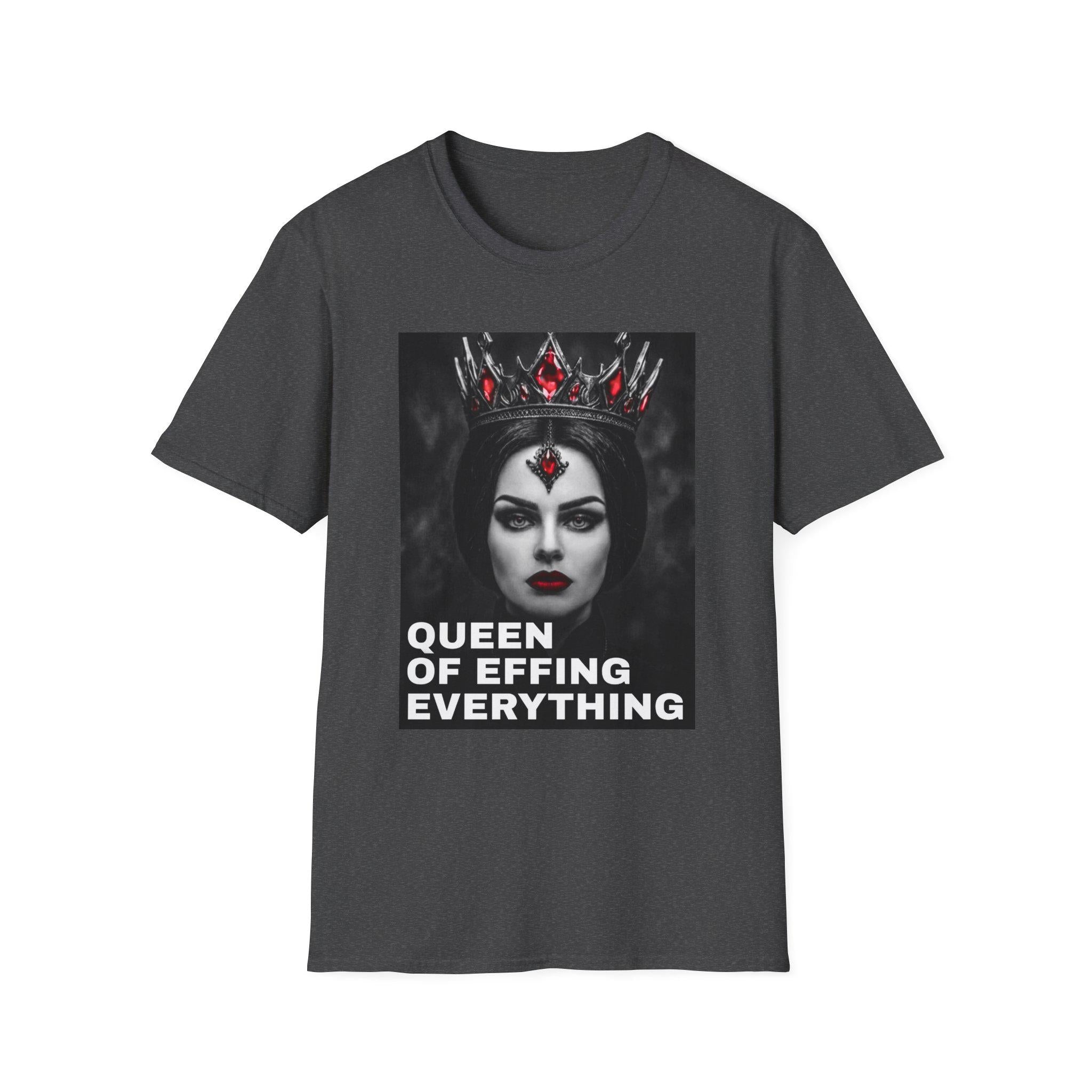 Queen of Effing Everything T-Shirt | Dark Gothic Crown Portrait