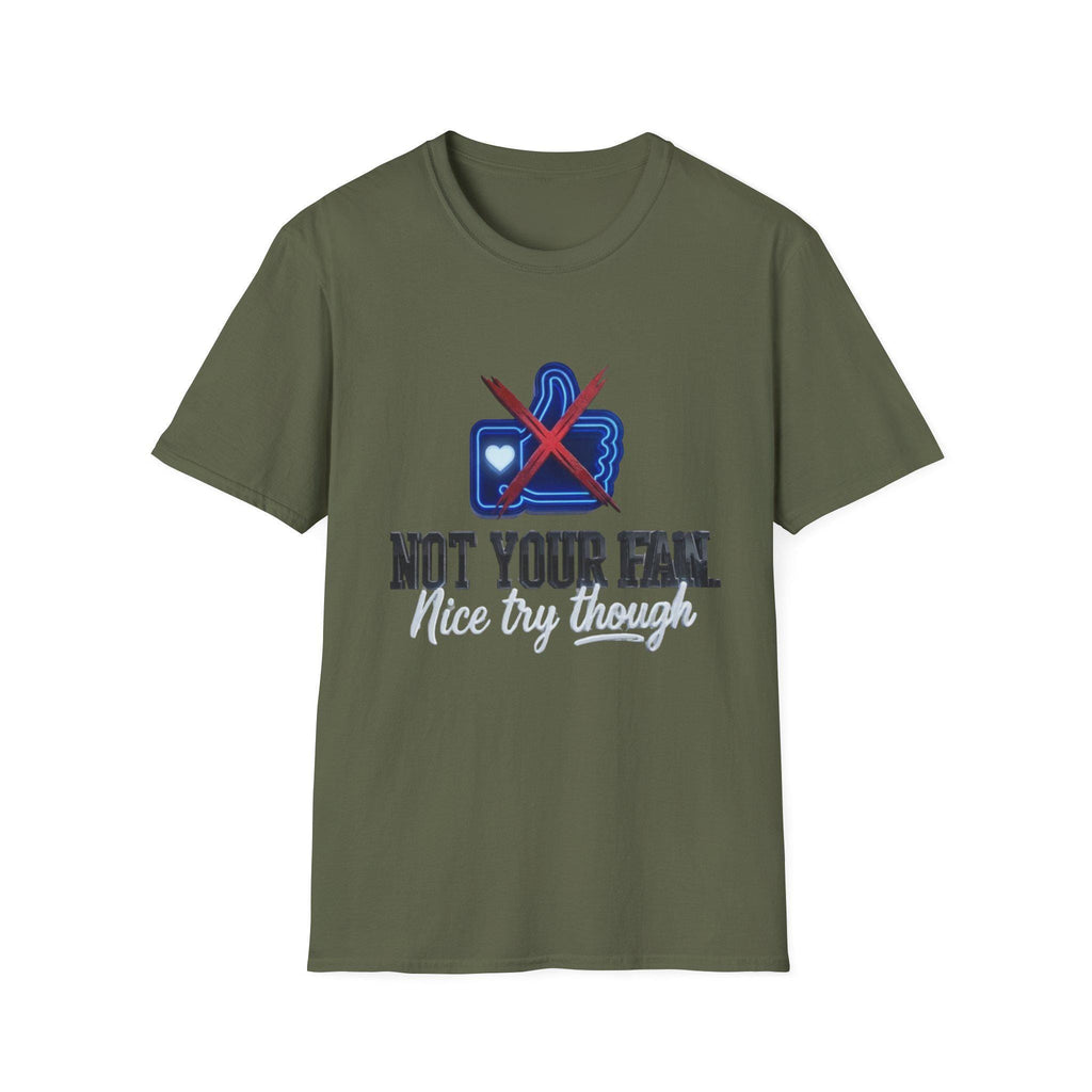 Not Your Fan T-Shirt  Anti-Social Thumbs Down Graphic Tee