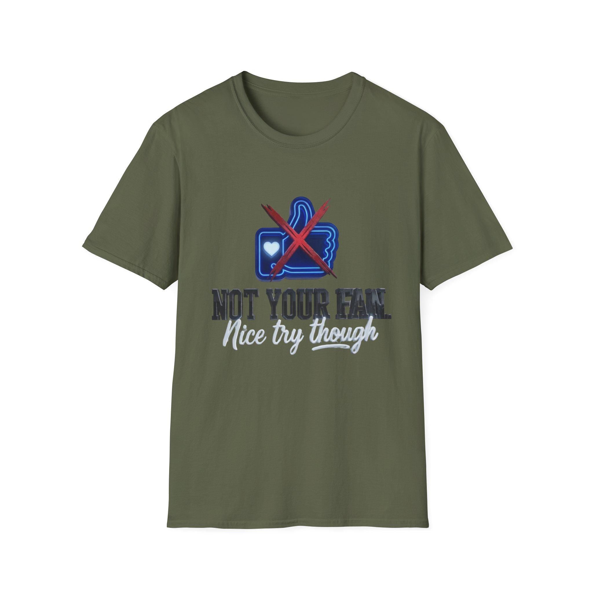 Not Your Fan T-Shirt  Anti-Social Thumbs Down Graphic Tee
