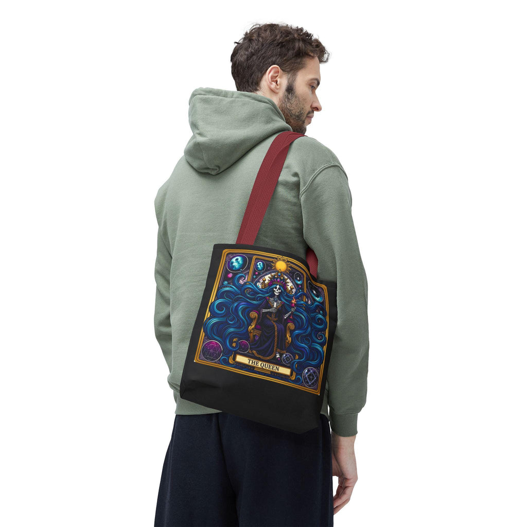 Tarot "The Queen" Art Tote Bag  Mystic Oracle Tarot Card Design