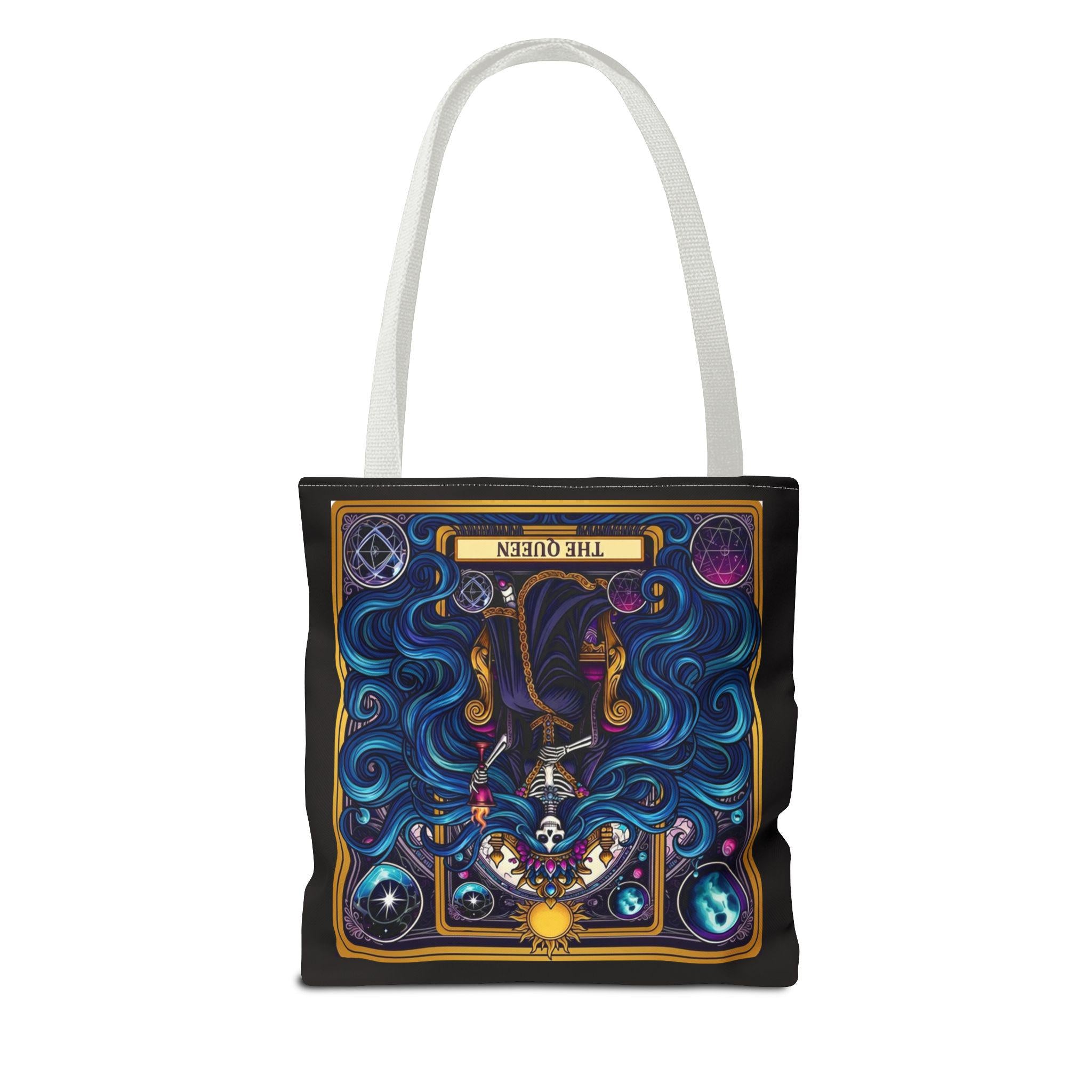Tarot "The Queen" Art Tote Bag  Mystic Oracle Tarot Card Design