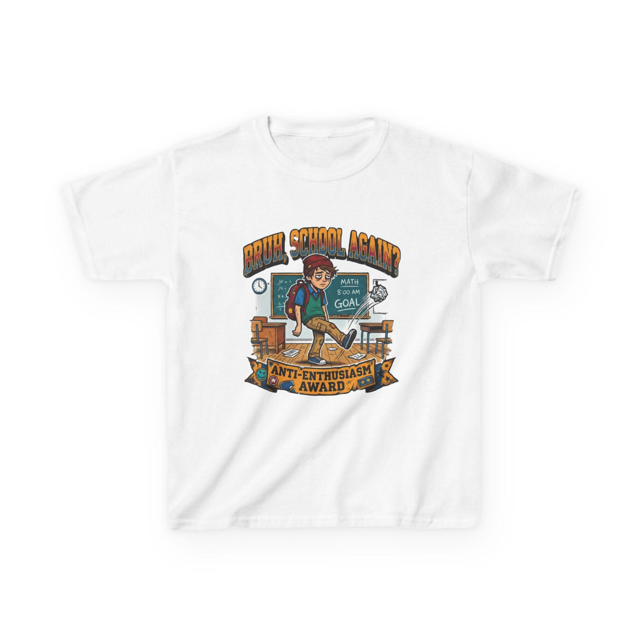 Kids Back to School 'Anti-Enthusiastic' T-Shirt  Sarcastic School Tee