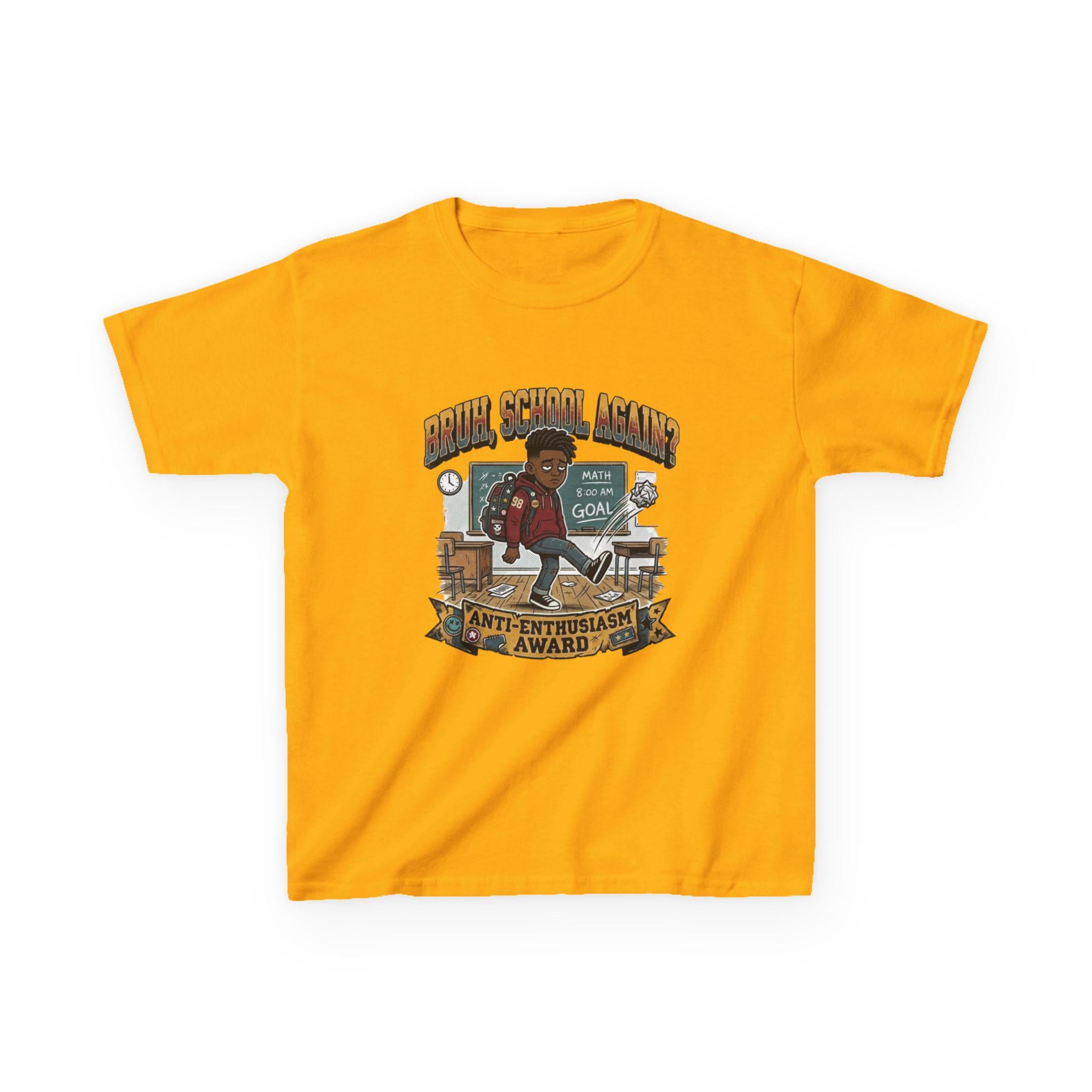 Kids Back to School 'Anti-Enthusiastic' T-Shirt  Sarcastic School Tee