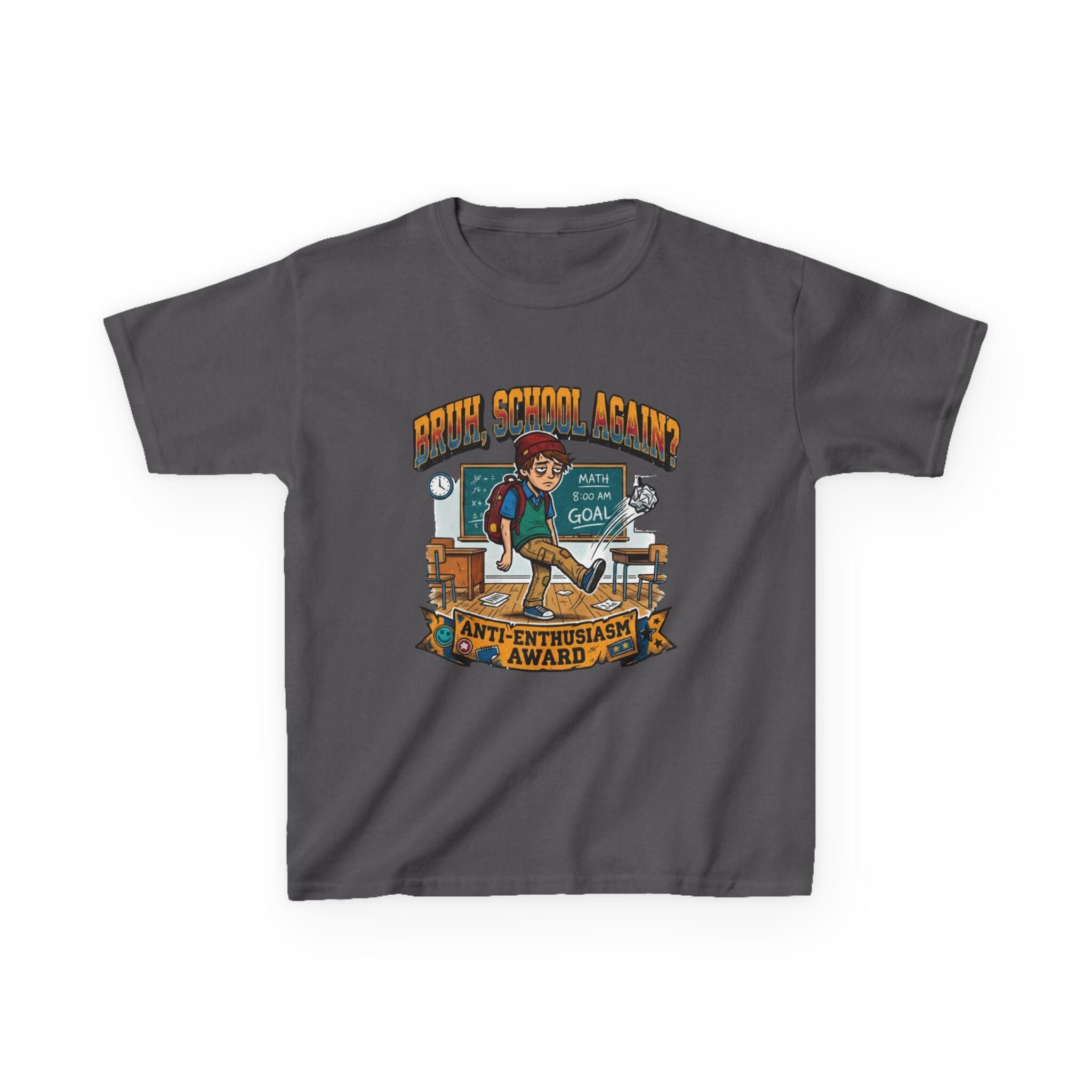 Kids Back to School 'Anti-Enthusiastic' T-Shirt  Sarcastic School Tee
